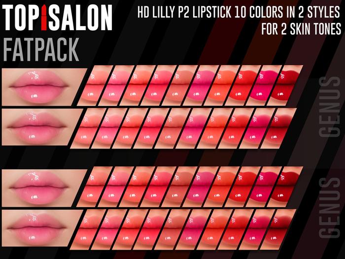 TOP1SALON - HD LILLY LIPSTICK P2 (Genus) FATPACK