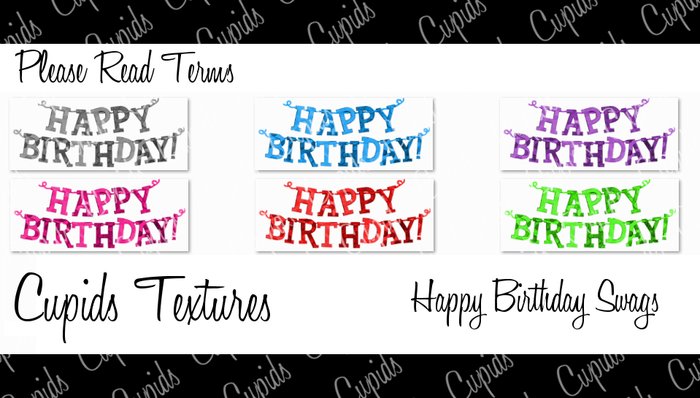 Birthday Swags Alpha Texture