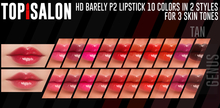 TOP1SALON - HD BARELY P2 LIPSTICK (Genus) TAN