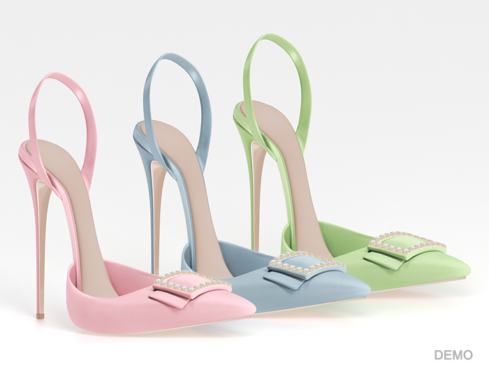 Salvadori - Demo 'Naomi' Embellished Slingbacks