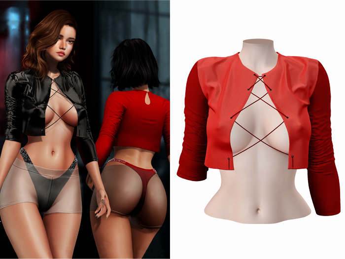 -[ vagrant ]- Ella Jacket - Cloth Light Red