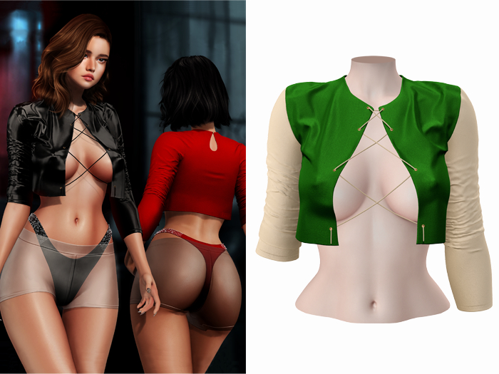 -[ vagrant ]- Ella Jacket - Cloth Green