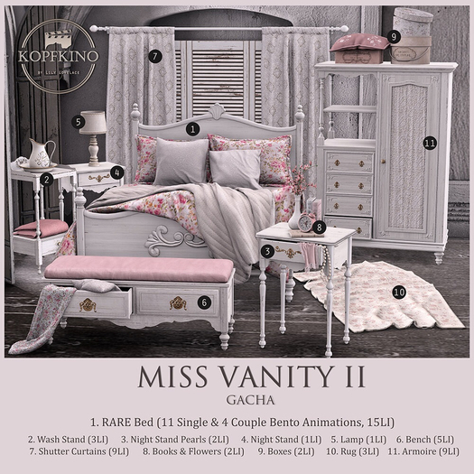 07. KOPFKINO - Miss Vanity II - Shutter Curtains White COMMON