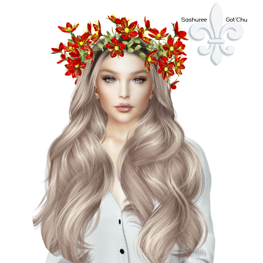 *LODE* Head Accessory - Johanna Wreath [red]