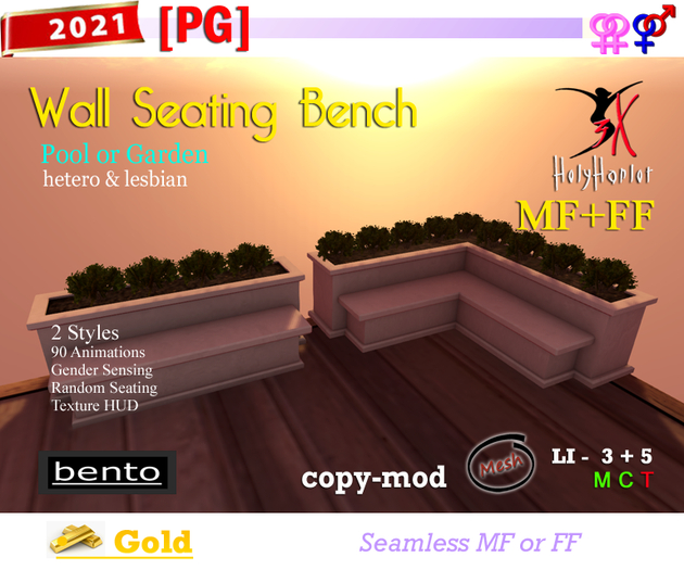 [PG] [H] Wall Seating Bench - MF+FF