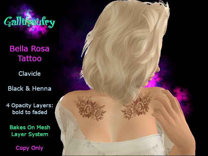 Bella Rosa Clavicle Tattoo BOM