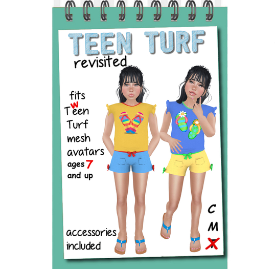 Teen Turf Flip Flop Top Set