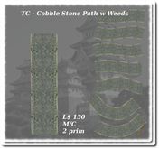 TC - Cobble Stone Path w Weeds