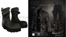 ::GB:: Leather Zip Boots - Olive - Signature