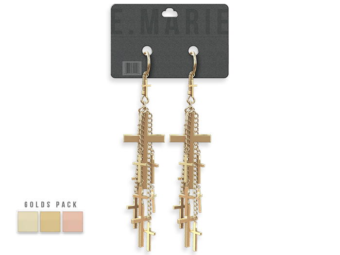e.marie // Rhea Earrings - Golds
