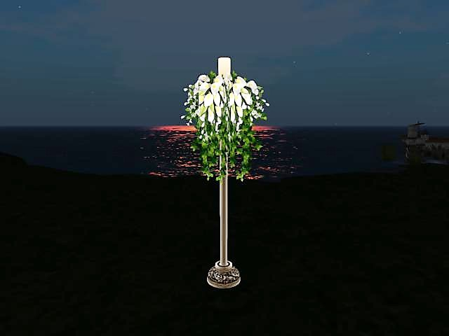 wedding candelabra with flowers-1 candle