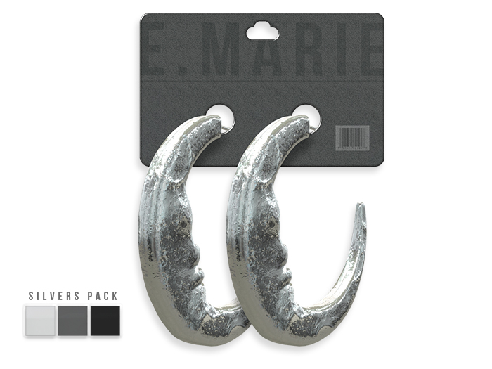 e.marie // Lua Earrings - Silvers