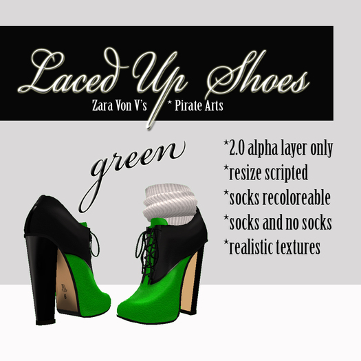 =PIA= Box laced shoes green