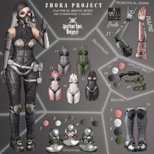 5. .{PSYCHO:Byts}. Zhora Project - Gasmask BLACK BOX