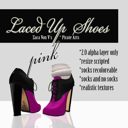 =PIA= Box laced shoes pink