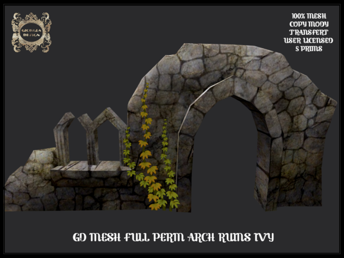 GD MESH FULL PERM ARCH RUINS IVY