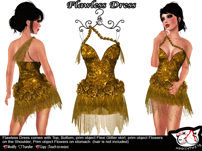^;^CaTwA^;^ Flawless Dress/Gold