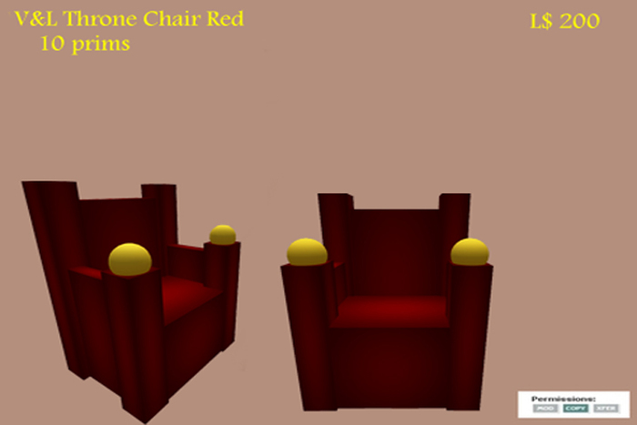 V&L Throne Chair Red