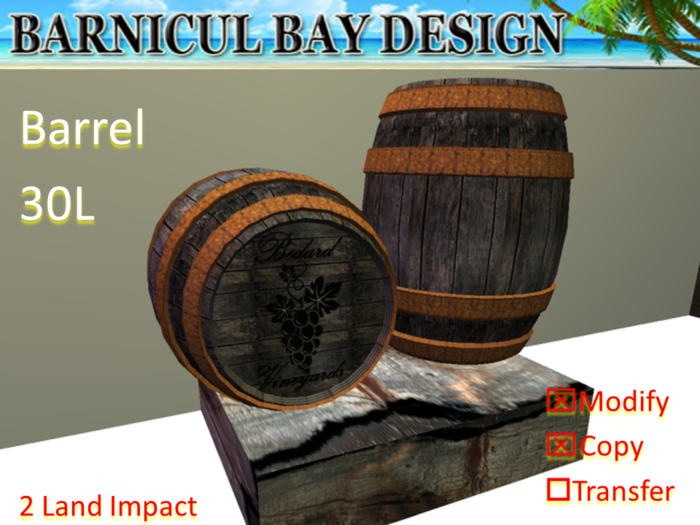  Barnicul Bay Designs - Barrel