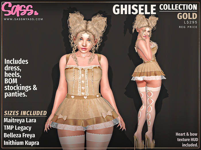 SASS [GHISELE COLLECTION] GOLD ❤ LEGACY ❤ MAITREYA ❤ FREYA ❤ KUPRA