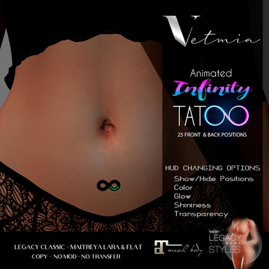 .Vetmia. Animated Tattoo Infinity