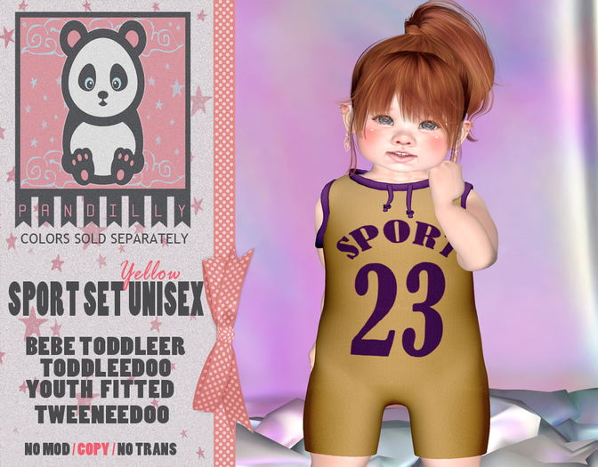 [P] Sport Set  Unisex Yellow {TD/ BB/ YOUTH/ TWEENEEDOO}