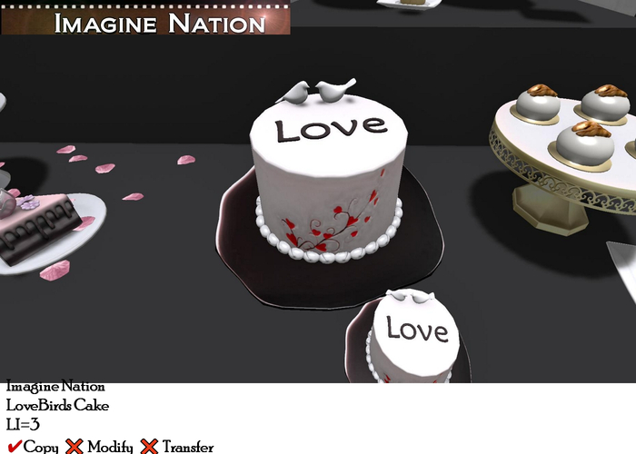 Gourmet Lovebirds Cake