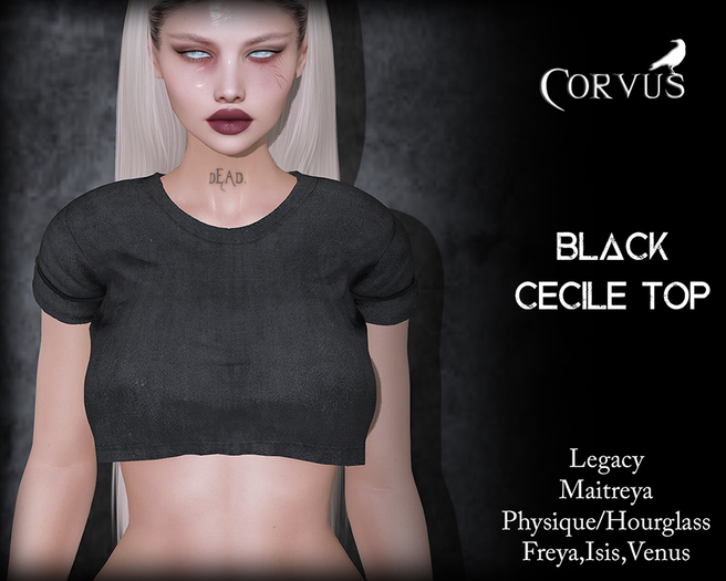 Corvus : Black Cecile Top