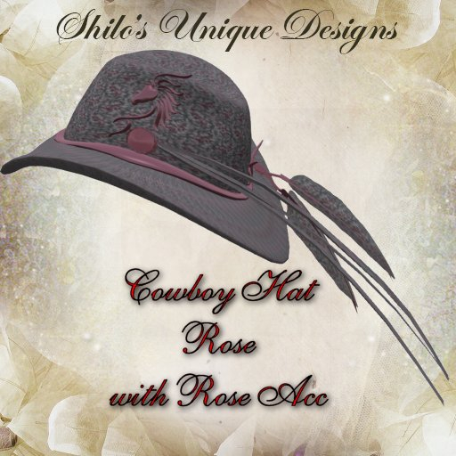 COWBOY HAT ROSE ROSE ACC
