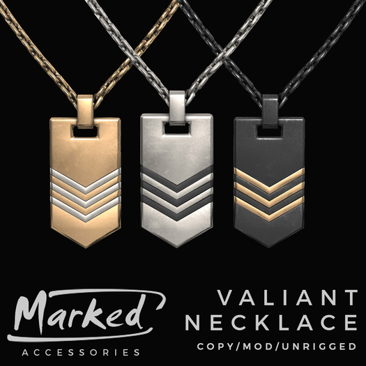 MARKED - Valiant Chevron Dogtag Necklace (add me)