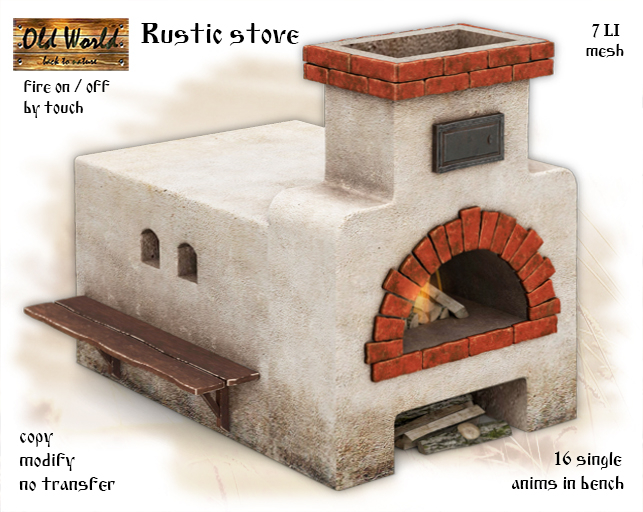 Rustic stove v1 (big) - Old World - Medieval kitchen
