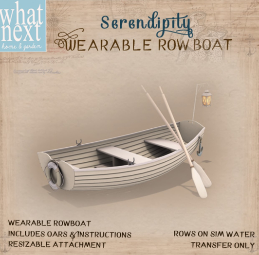 {what next} 'Serendipity' Wearable Row Boat (boxed)