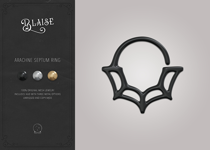 B L A I S E . Arachne Septum Ring