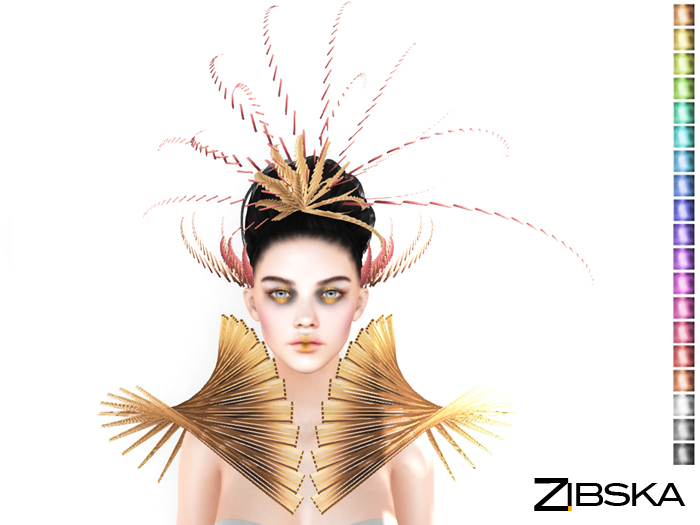 Zibska ~ Chiharu Color Change Headpiece and Shoulders