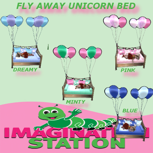 (IS) Fly Way Unicorn Bed- Minty