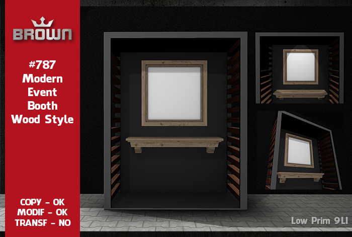 787 Modern Event Booth Wood Style