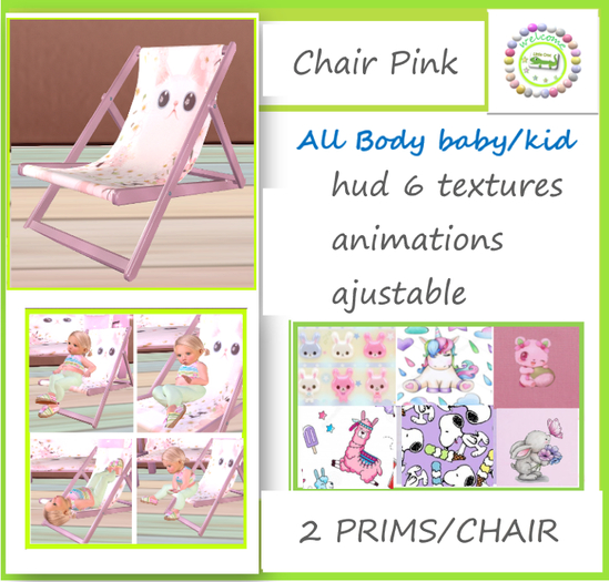 Little Croc CHAIR PINK (Boxed)