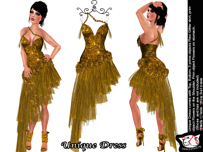 ^;^CaTwA^;^ Unique Dress/Gold