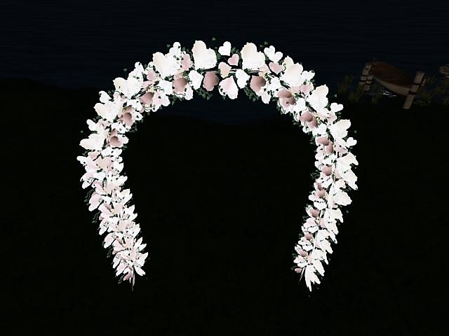 Bow White Hearts Wreath*