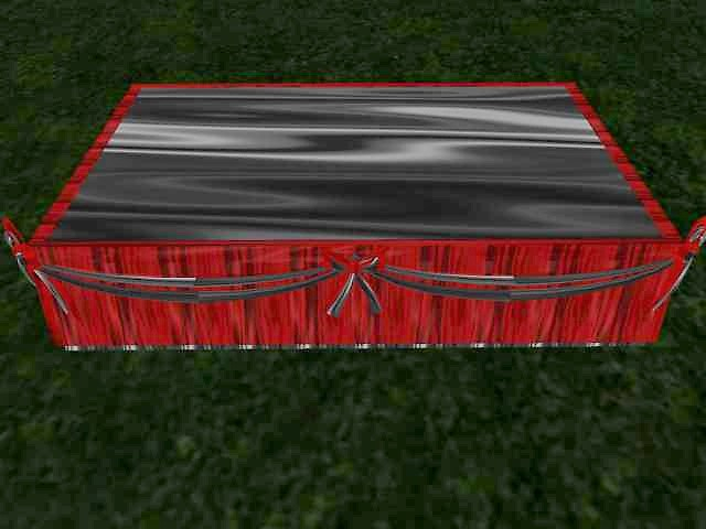 *BLACK & RED SATIN - Wedding Cake Table