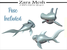 Zara Mesh - Beach - Happy Hammer Shark Floater w Pose - FULL PERM MESH