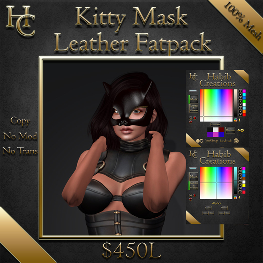 PoY Kitty Mask Leather