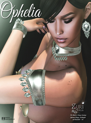 Copy Zuri's Ophelia Collection P-Mesh Nymph Dia/Sterling