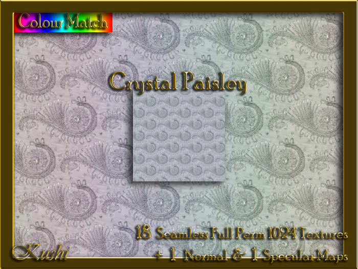Crystal Paisley Seamless Texture Set
