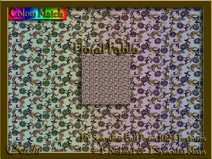Floral Fable Seamless Texture Set