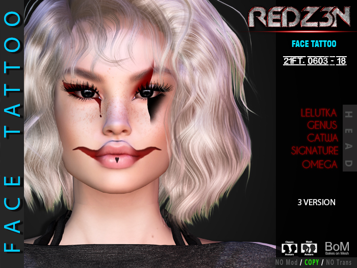 [ R3 ] Face Tattoo 21FT. 0603 - 18