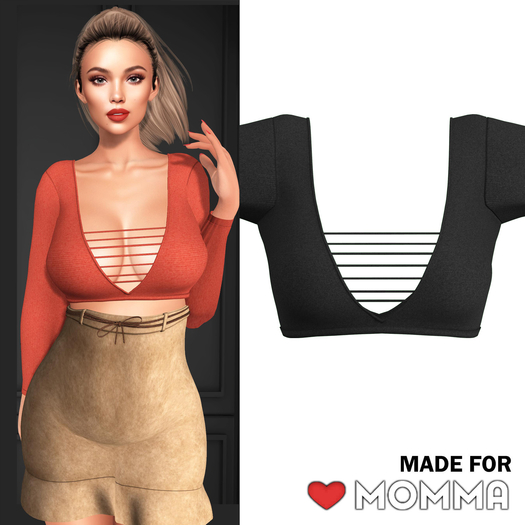 Mommalicious - Kate crop top for Love Momma - color08