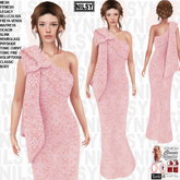 LACE BOW SHOULDER GOWN,ALL BODIES