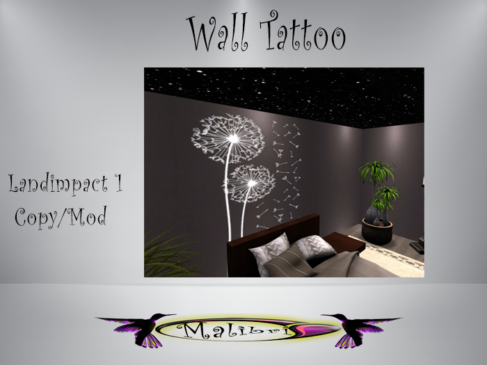 Wandtattoo Pusteblumen_white