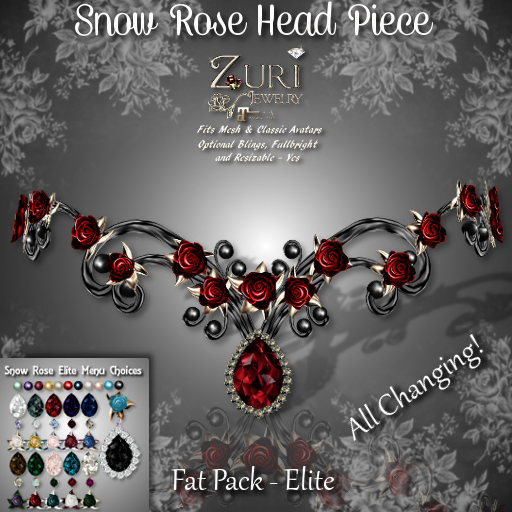 Copy - Zuri's Snow Rose Elite Head Piece - FatPack
